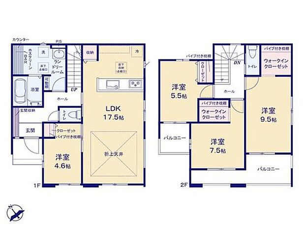 【4LDK】天井に段差があることで立体感が生まれ、空間にデザイン性が加わる折り上げ天井♪リビングを広く見せたい・お洒落に演出したいという方にピッタリの空間が出来上がります！