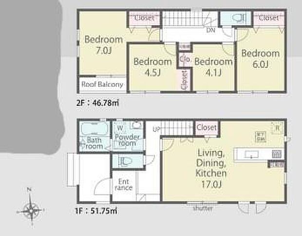 (2号棟)、価格2990万円、4LDK、土地面積185.85m2、建物面積98.53m2