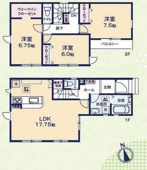 (2号棟)、価格3899万円、3LDK、土地面積83.53m2、建物面積95.63m2