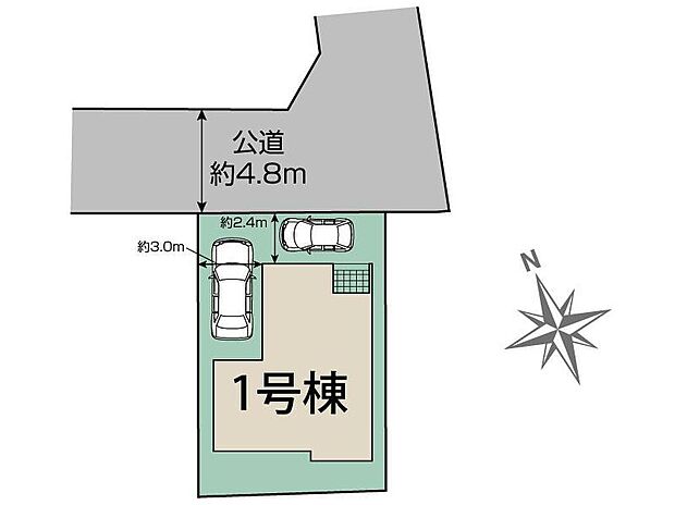 ≪全体区画図≫
カースペース２台分♪