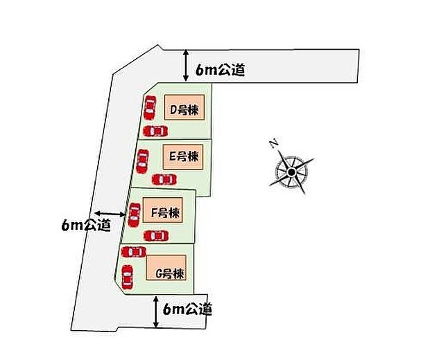【全体区画図】
カースペース2台分♪