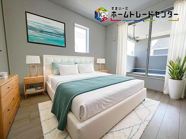 ≪Room≫
お陽さまの光をさわやかな風をたっぷりとりこめます。室内はいつも明るい印象なので気持ちの良い朝を迎えられます。毎日の生活も明るくなりそうです。
※家具はCGでございます。