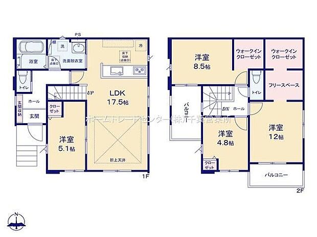 (1号棟)、価格3499万円、4LDK、土地面積135.36m2、建物面積105.82m2 