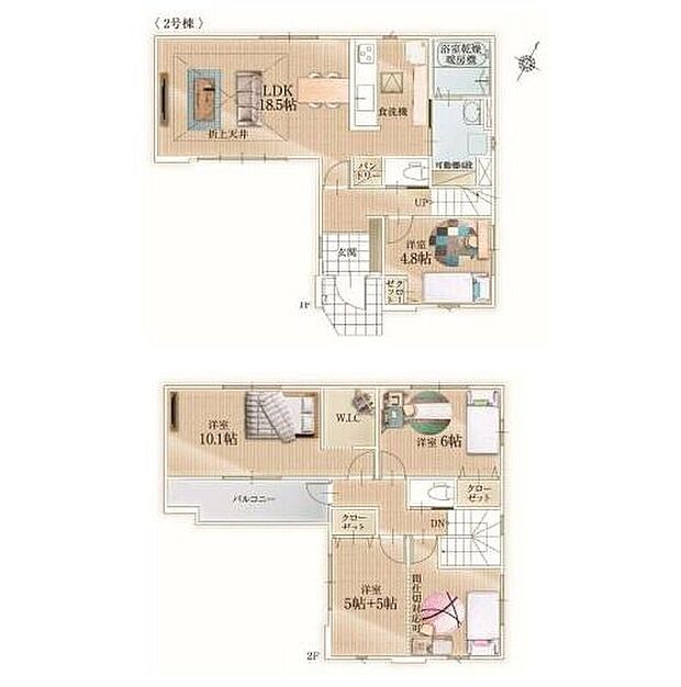 (2号棟)、価格4277万円、4LDK、土地面積137.59m2、建物面積115.67m2

