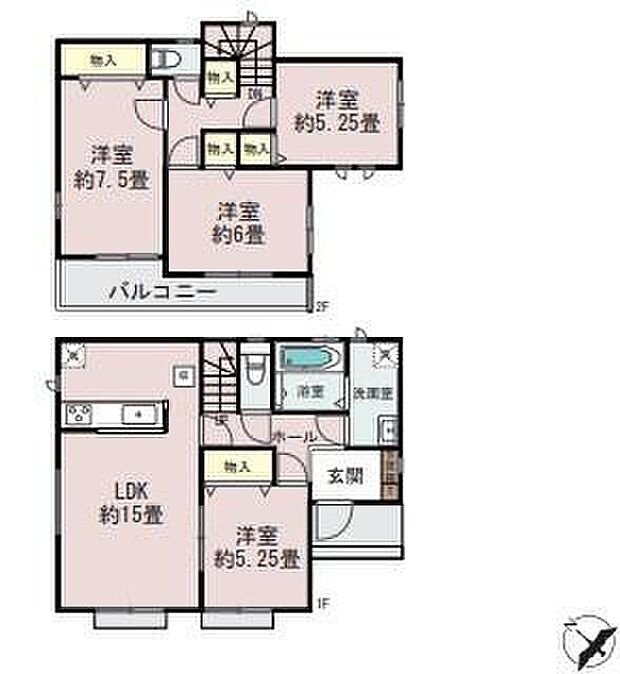 (A号棟)、価格3590万円、4LDK、土地面積147.79m2、建物面積95.85m2