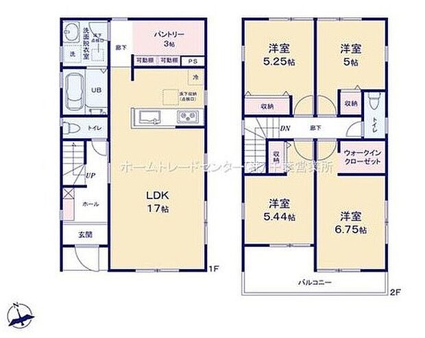 【4LDK】2階に4部屋をまとめることで、ご家族それぞれのプライベート空間も保てますね♪