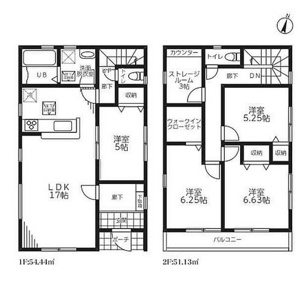 【4LDK+S】充分な広さの収納を備え、採光良好な洋室は、快適空間。プライベートの時間もゆったりお寛ぎ頂けそうです♪家族の絆が深まるリビング階段を採用しています♪