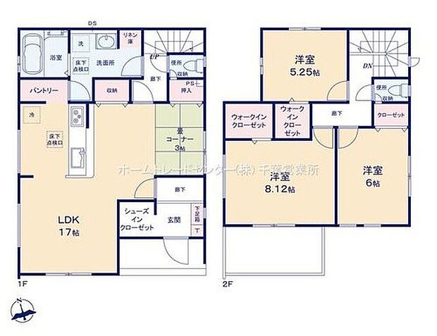 【3LDK】LDK隣にあるタタミコーナーはゆっくりお茶を楽しんだり、お昼寝スポットにも♪忙しい日々の中のくつろぎスポットにおすすめ♪ウォークインクローゼット２カ所に設置で豊富な収納♪