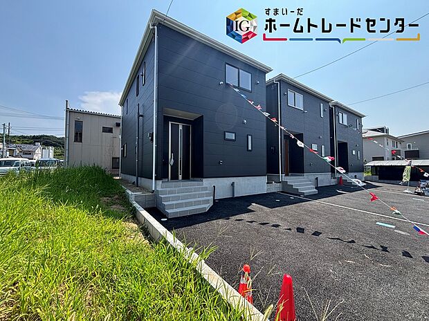 【現地外観写真】◆休日にご家族揃ってご見学はいかがでしょうか♪実際の現地を見てみると図面などではわからない、新たな発見もありますのでまずはお気軽にお問い合わせください♪