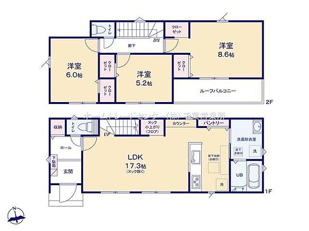 【4LDK】全居室南向きの明るい邸宅♪リビングにはデットスペースを作らない、様々な用途に使える子上がりヌックを採用しています♪家族の絆が深まるリビングイン階段♪
