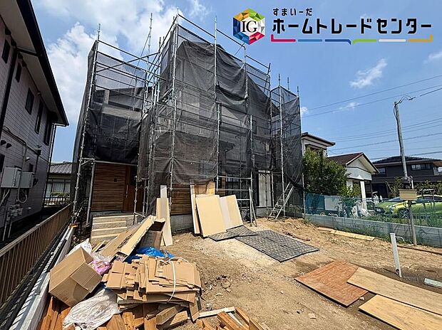 【現地外観写真】◆休日にご家族揃ってご見学はいかがでしょうか♪実際の現地を見てみると図面などではわからない、新たな発見もありますのでまずはお気軽にお問い合わせください