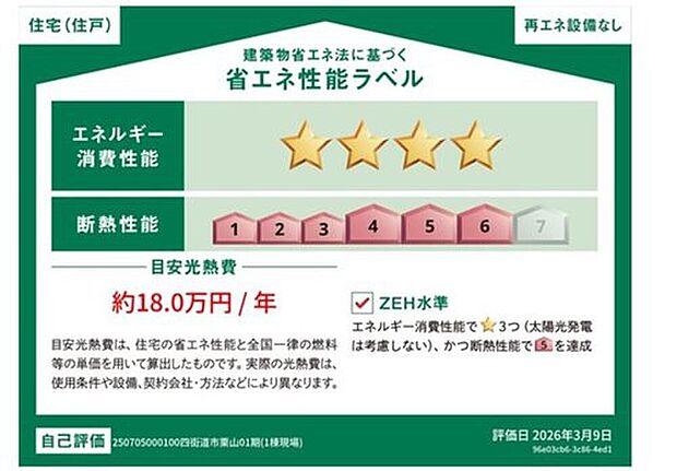 【【省エネ性能ラベル】】販売住戸が複数の場合、本ラベルは特定の住戸の性能を示すものであり全ての住戸の性能を示すものではありません。