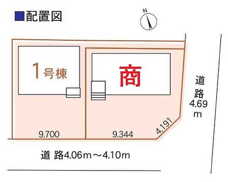 １号棟　２，０９０万円
２号棟　商談中

並列３台を駐車できるゆとりあるカースペース☆