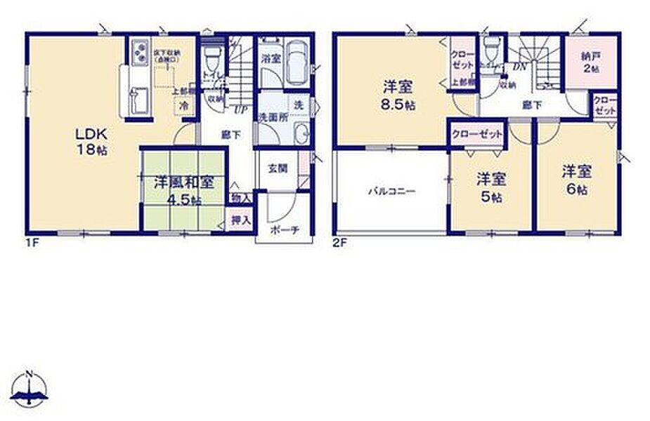 (2号棟)、価格2290万円、4LDK+S、土地面積192.16m2、建物面積110.97m2（バルコニー面積9.72ｍ2含む）