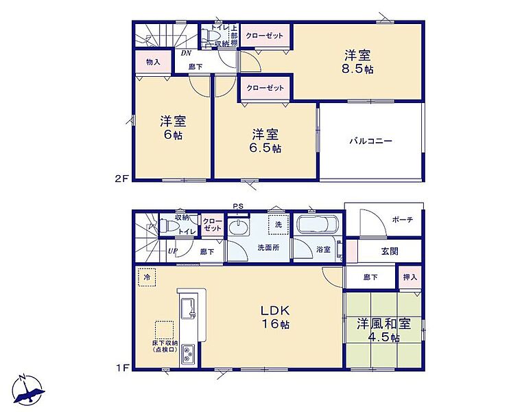 (３号棟)、価格1690万円、4LDK、土地面積204.48m2、建物面積104.49m2（バルコニー面積9.72ｍ2含む）