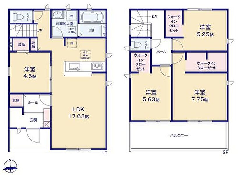 (2号棟)、価格2380万円、4LDK、土地面積233.86m2、建物面積100.61m2