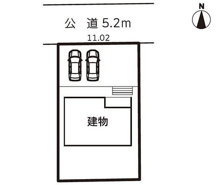  １号棟　２，２８０万円

並列２台分の駐車スペースを確保しました♪