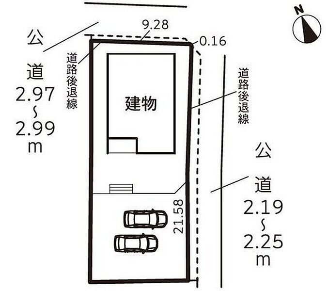  １号棟　２，１８０万円

２台分の駐車スペースを確保しました♪