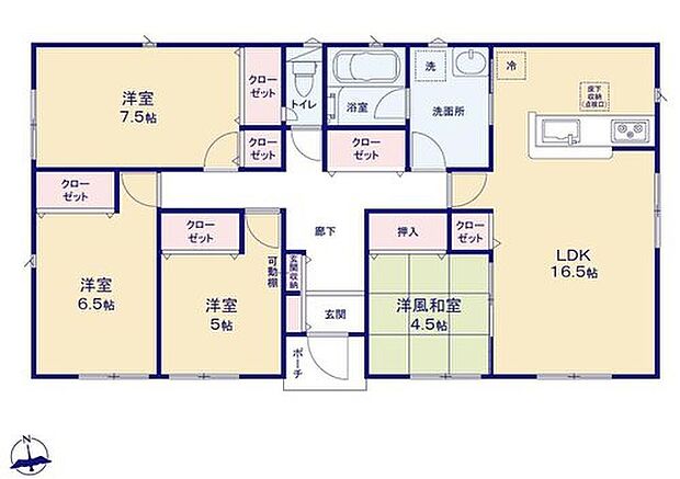 (1号棟)、価格2290万円、4LDK、土地面積205.46m2、建物面積95.58m2