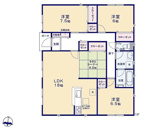 (1号棟)、価格2590万円、3LDK、土地面積212.53m2、建物面積95.58m2