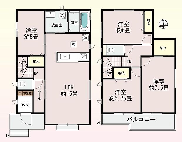 (A号棟)、価格2890万円、4LDK、土地面積110.21m2、建物面積96.07m2