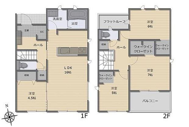 (2号棟)、価格2180万円、4LDK、土地面積270.8m2、建物面積107.24m2