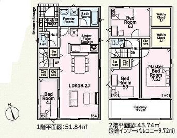 (1号棟)、価格2390万円、4LDK、土地面積166.16m2、建物面積105.3m2
