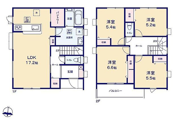 (1号棟)、価格2380万円、4LDK、土地面積203.76m2、建物面積101.87m2