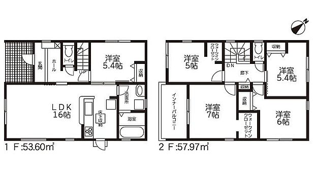 (1号棟)、価格2780万円、5LDK、土地面積195.58m2、建物面積111.57m2