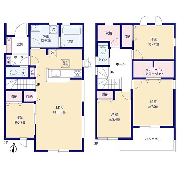 (1号棟)、価格2680万円、4LDK、土地面積147.73m2、建物面積101.03m2 