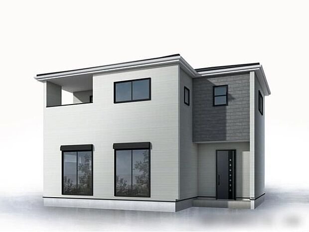 【完成予想図(外観)】1号棟土地面積 250.79m2建物面積 109.31m2