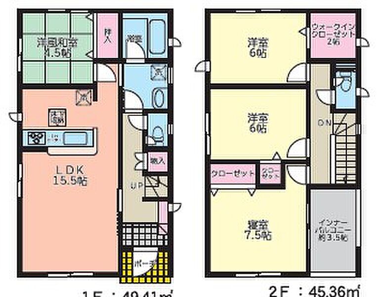 3号棟：キッチン裏に和室がある間取りは、お子様のお昼寝中も気になる音が遮断される安心の間取り♪