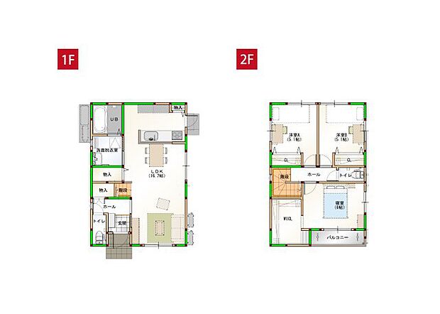 LDKは16.7帖、2階に洋室が3部屋ある間取りの3LDKです♪※画像はイメージです。