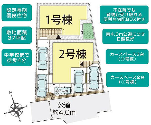 藤沢市打戻2棟 区画図