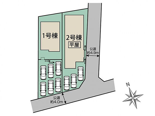 栃木市大平町富田2期2棟 区画図