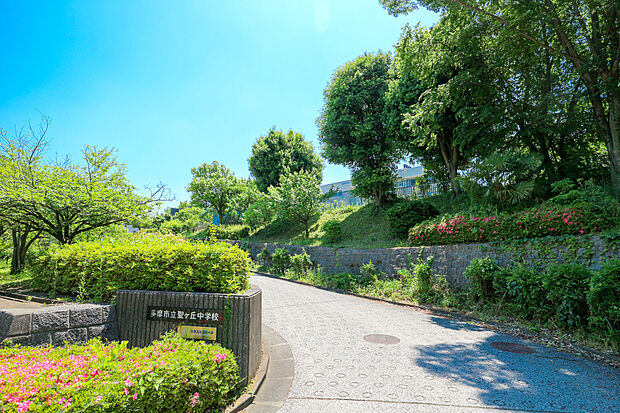 多摩市立聖ヶ丘中学校（約2,300m）