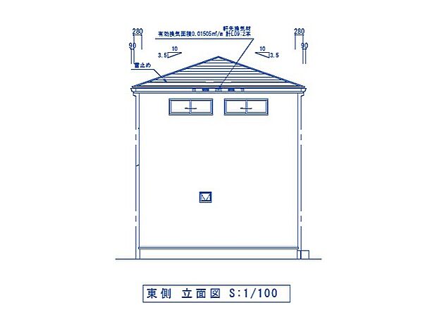 東立面図