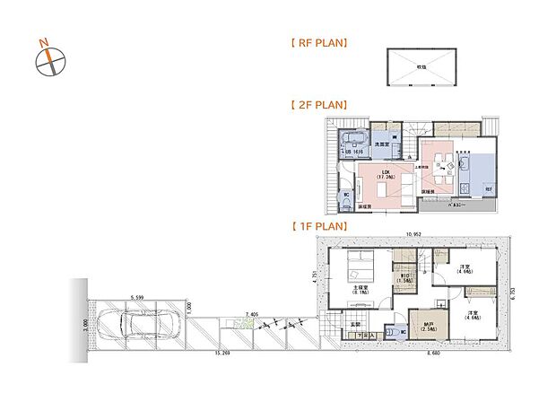（E号棟）3LDK+WIC+納戸+階段下収納