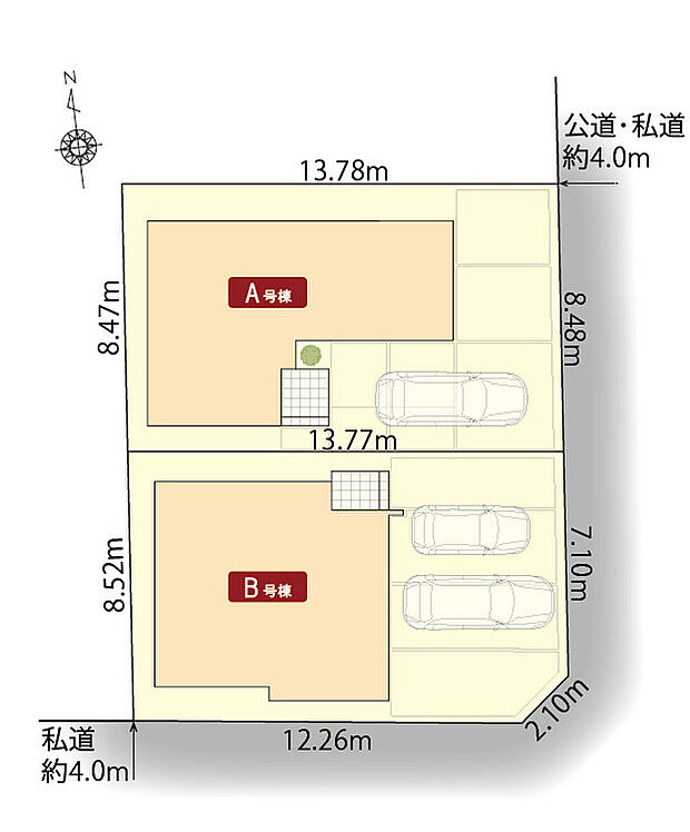 ■限定2邸
※駐車台数は、車種によります。(B号棟)