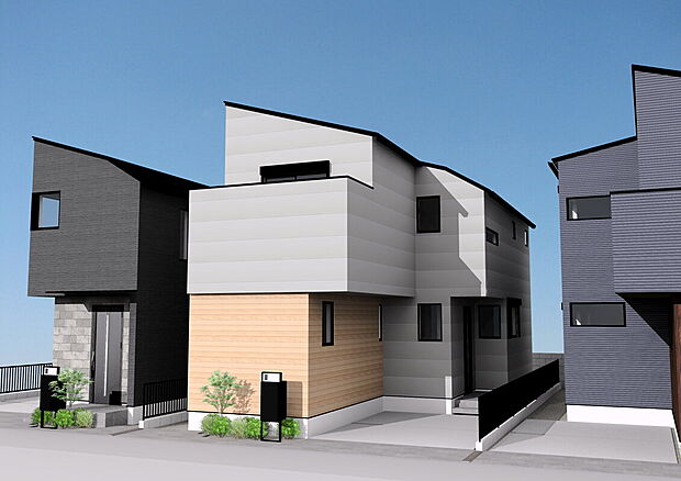 【外観予想図（D号棟）】■外観パースは完成予想の為、イメージとなります。