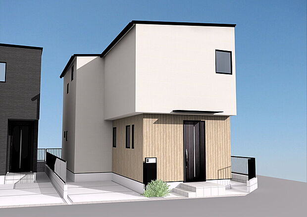 【外観予想図（B号棟）】■外観パースは完成予想の為、イメージとなります。