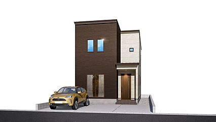 【福井市開発2丁目B棟】ZEH仕様の高断熱・太陽光パネル4.92kw搭載の新築一戸建て 外観