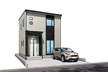 【福井市大宮4丁目A棟】ZEH仕様の高断熱・太陽光パネル5.64kw搭載の新築一戸建て 外観