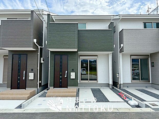 【現地写真（外観）【６号地】】断熱性、気密性を高める工夫で一年中ずっと心地よく暮らせる、高気密・高断熱です。