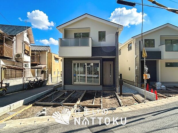 【現地写真(外観)【1号地】】健康被害に配慮したもっとも安全性の高い建材を採用し、シックハウス対策をしております。