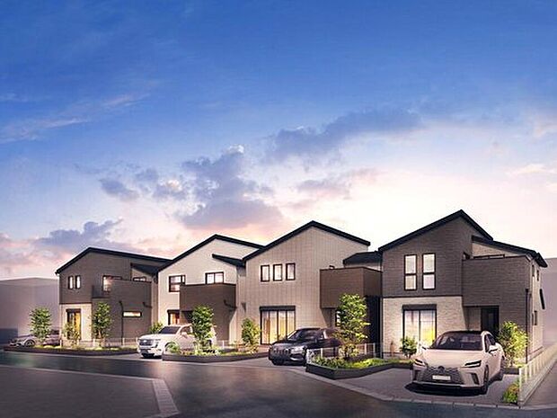 【【街並み完成イメージ】】市川市に最大「165m2超」の敷地を誇るウィザースガーデン市川宮久保は全24邸の大型分譲住宅地となっております。
※完成イメージパースのため実際と異なる場合がございます