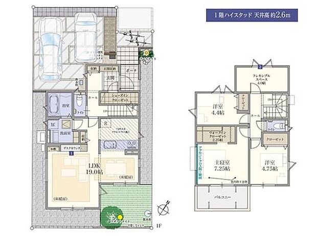 【3LDK】【大幅価格値下げ住戸　14号棟】
19.0帖のLDKにはデスクファニチャー・本棚を設置した実用性が高いプラン！
「フレキシブルスペース」や「シューズクローク」といった収納面も特化した住戸です。