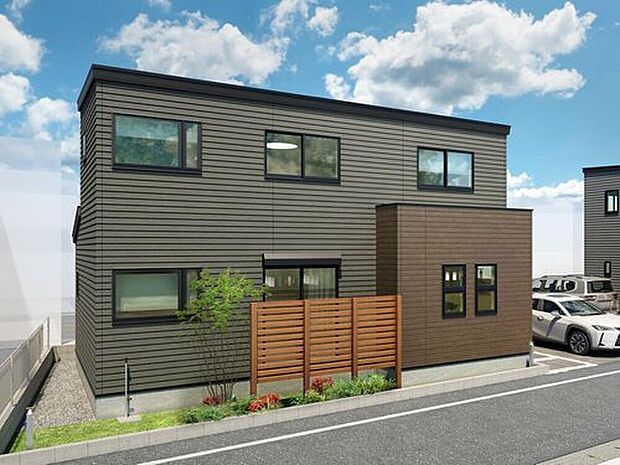 【【外観デザイン】】外観はスタイリッシュな「スクエアデザイン」を採用。
※画像はイメージパースのため実際と異なる場合がございます