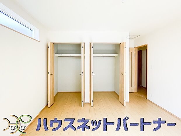 【収納】全室に収納が付いています。季節の衣替えも簡単にできますね。片付け上手になれそう。
