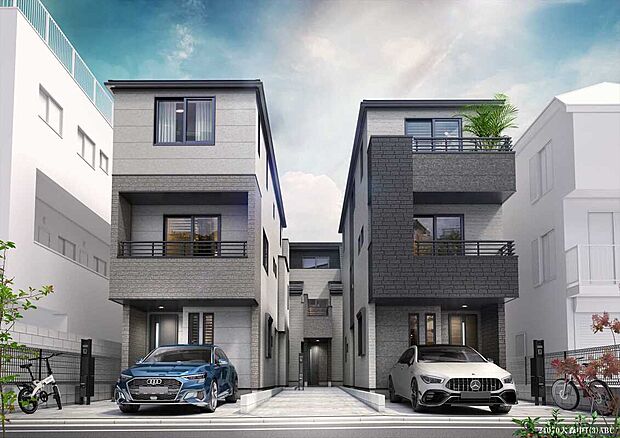 外観完成予想図（A・B号棟のみ販売中）